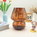Glass Mushroom Bedside Lamp Cream Simple Girly Bedroom Decoration - Ljojo