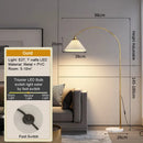 LED Fishing Floor Lamp Modern Stand Light Gold Black White Living Room Decoration