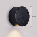 Japanese Wabi Sabi Yellow Travertine LED Wall Sconce - Rotatable Natural Stone for Bedroom by Ljojo
