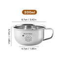 Ljojo Mini Stainless Steel Kids Tumbler Handle Milk Coffee Mug Drinkware
