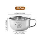 Ljojo Mini Stainless Steel Kids Tumbler Handle Milk Coffee Mug Drinkware