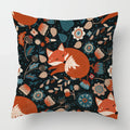 Ljojo Linen Fox Sofa Cushion Cover 50x50 Square Home Décor Pillowcase