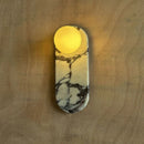 Ljojo Marble LED Wall Lamp White Glass Sconce for Indoor Spaces
