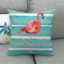 Flamingo Striped Animal Pillow Case for Living Room Sofa by Ljojo