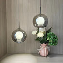 Ljojo Marble LED Pendant Light: Modern Glass Decor Lighting Fixture