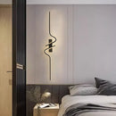 LED Wall Lamp Black 60/80/100cm Indoor Decoration For Bedroom Living Room Sofa - Ljojo