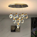 Ljojo Luxury Crystal Chandelier for Living Room - Elegant Dining Room Pendant Lamp - Indoor Lighting