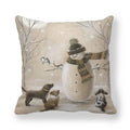 Ljojo Merry Christmas Pillowcase Cushion Cover for Festive Home Decor