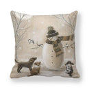 Ljojo Merry Christmas Pillowcase Cushion Cover for Festive Home Decor