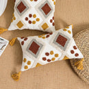 Boho Loop Tufted Tassel Pillow Cover for Home Decor by Ljojo