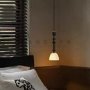 Ljojo LED Walnut Log Brown Pendant Light for Parlor, Bedroom, Cafe