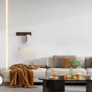 Ljojo Mid Century Modern LED Wall Light Pull Chain Switch Yellow Travertine Bedroom Lamps