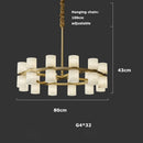 Ljojo Marble Copper LED Chandeliers: High-end Modern Gold Hanging Lamps for Home Decor
