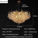 Modern Luxury Gold Chrome K9 Crystal Chandeliers for Home Villa Living Room Bedroom Lighting by Ljojo