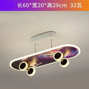 Modern Nordic Skateboard LED Ceiling Light Chandelier for Living Room Decor by Ljojo