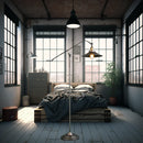 Ljojo Metal Retro Floor Lamp LED Lighting for Modern Living Room Bedroom