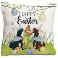 Easter Puppy Cat Egg Pattern Pillowcase - Ljojo Brand Home Decoration