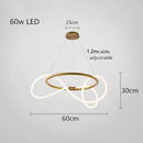 Nordic Hose Led Pendant Lights Dimmable Gold Minimalist Decor Hanging Lamp Ljojo