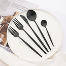 Ljojo Luxury Matte Stainless Steel Cutlery Set - 16 Piece Kitchen Tableware Silverware Set