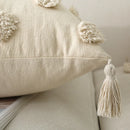 Bohemian Tufted Pillow Cover with Moroccan Embroidery by Ljojo