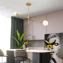 Ljojo Magic Bean Wrought Iron Chandelier - Modern Minimalist Nordic LED Lighting