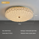 French Medieval Pearl Bedroom Crystal Ceiling Lamp Dimmable Romantic Lights by Ljojo