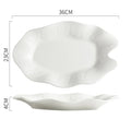 Ljojo Lotus Leaf Fish Plate Ceramic Creative Serving Dish Restaurant Tableware
