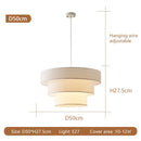 Nordic Fabric Pendant Lights | Japanese Wabi-Sabi Chandelier for Bedroom & Living Room by Ljojo