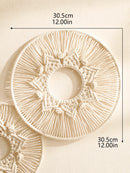 Ljojo™ Macrame Round Wall Hanging Decor - Boho Aesthetic Room Ornament & Gift
