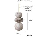 Ljojo Marble Art LED Chandelier - Luxury Dining Room Ceiling Lighting