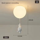 Polar Bear Glass Ball LED Pendant Lights for Living Room Home Decoration by Ljojo