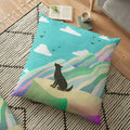 Cute Cat Decorative Pillow Case Cover for Modern Living Room Sofa by Ljojo