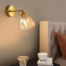 LED RGB Rechargeable Glass Wall Lamp Tulip Shade Ljojo Bedroom Study Lighting