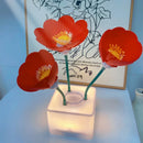 Ljojo Mini LED Flower Night Light Cute Small Table Lamp Bedroom Ambient Lights