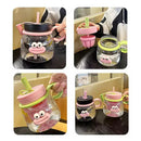 Ljojo 1000ml Cute Tea Infuser Bottle with Handle - Sport Gym Travel Drink Bottle