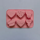 Ljojo Love Heart Silicone Mold for Chocolates, Cakes, Soaps, and Candles
