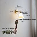 Ljojo LED Wall Sconce with Pull Chain Switch White Glass Stair Light