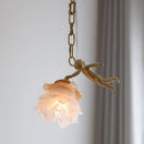 French Angel Copper Hanging Lamp Medieval Retro Style Chandelier for Dining Room by Ljojo