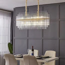 Nordic Minimalist LED Chandelier Round Pendant Crystal Hanging Light Ljojo