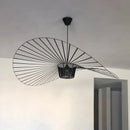 Nordic Straw Hat Pendant Lights LED Chandelier Fabric Hanging Lamps for Home Decoration by Ljojo