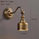 Ljojo American Classic Old Copper Wall Lamp Brass LED Home Decor Indoor Parlor Sconce