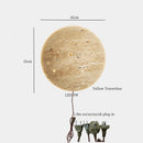 Ljojo LED Wall Lamps: Nordic Minimalism Bedroom & Living Room Light, Yellow Travertine