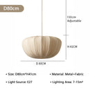 Japanese Wabi Sabi Retro Fabric Pendant Light Chandelier for Living Room by Ljojo