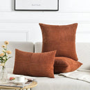 Corduroy Boho Throw Pillow Covers 18x18 Inch for Home Decor - Ljojo