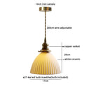 Ljojo Luxury Ceramic LED Pendant Lamp in Antique Brass Iron Finish