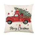 Christmas Decor Pillow Cover 18x18 in Linen Throw - Ljojo Home Decor