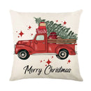 Christmas Decor Pillow Cover 18x18 in Linen Throw - Ljojo Home Decor
