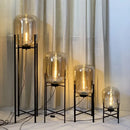 Nordic Style Smoke-Gray Glass Floor Lamp Industrial Indoor Lighting for Living Room Bedroom by Ljojo