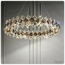 Dimmable LED Crystal Chandelier Hanging Lamp Linear Round Square For Dining Room by Ljojo.