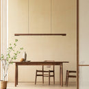 Ljojo Minimalist Wood LED Pendant Light for Dining Room, Bar, and Office
